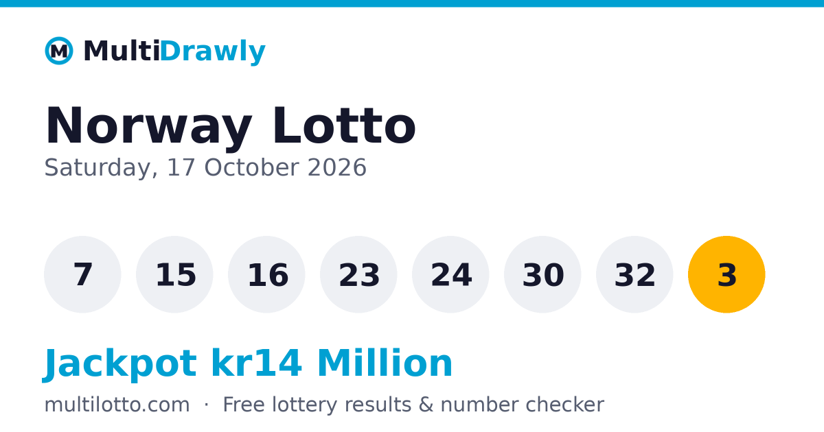 Norway Lotto Number Checker & Prize Tiers | MultiDrawly