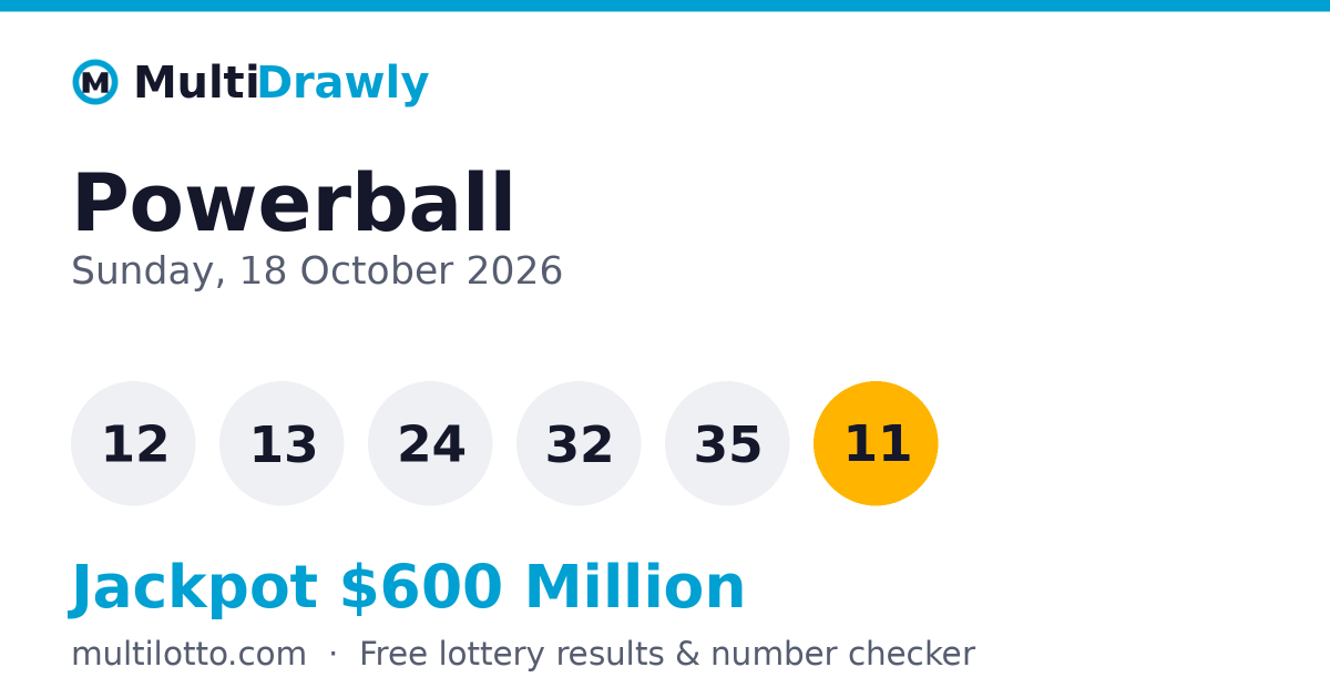 Powerball Number Checker & Prize Tiers | MultiDrawly